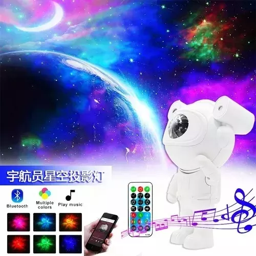 Lampara Astronauta Proyector Galaxia